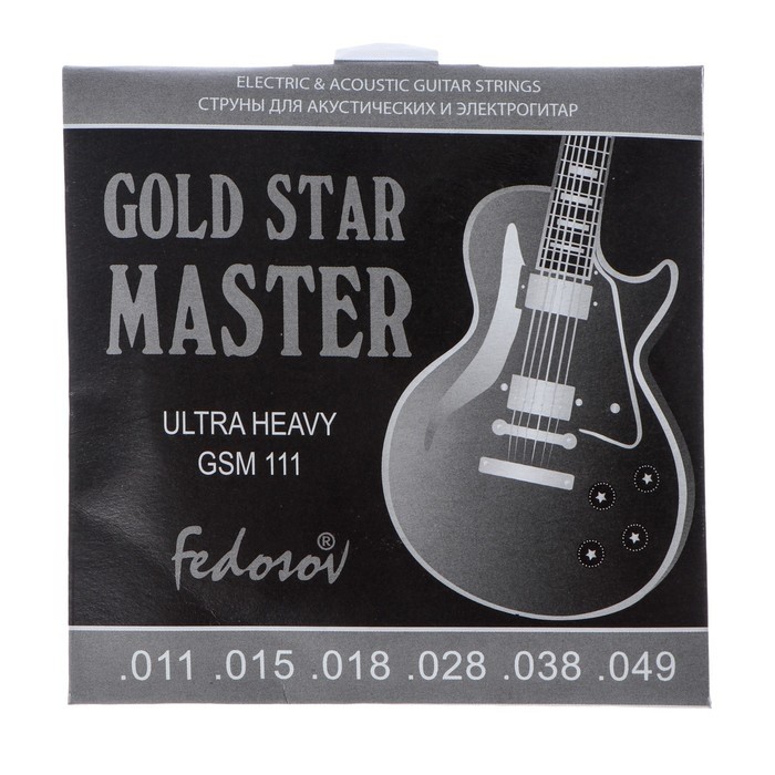 Струны GOLD STAR MASTER Ultra Heavy, 011 - 049, навивка - нерж. сплав на граненом керне