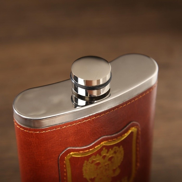 Фляжка «Герб», нержавеющая сталь, 300 мл, 10 oz