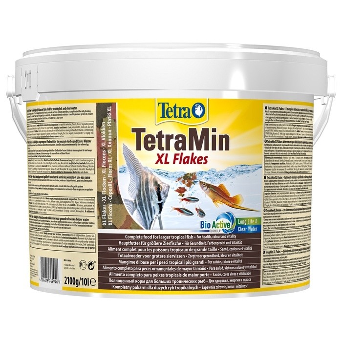 Корм TetraMin XL для рыб, крупные хлопья, 10 л., 2,1 кг