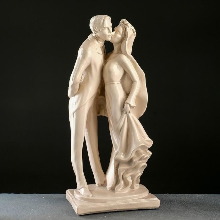 Фигурка гипс «Свадьба», состаренная, 17×14×38 см