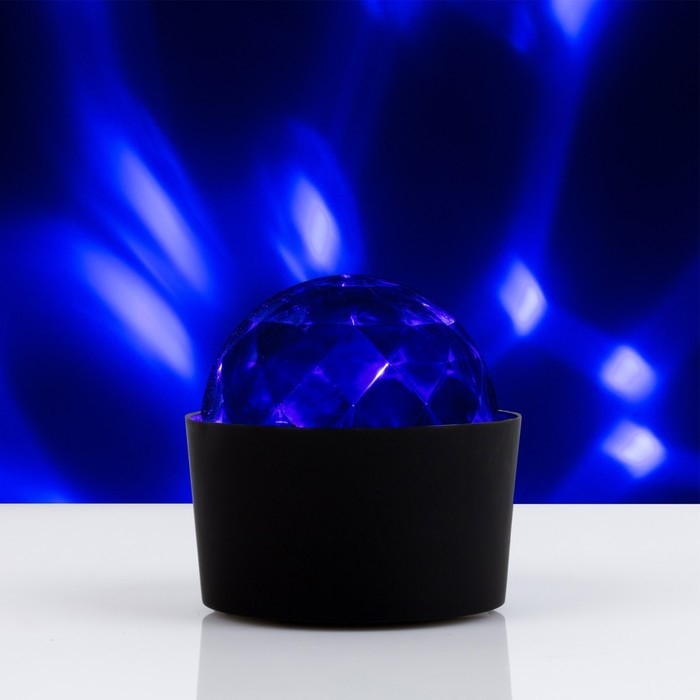 Проектор «Мини диско-шар» 8 см, реакция на звук, 5 В, свечение RGB