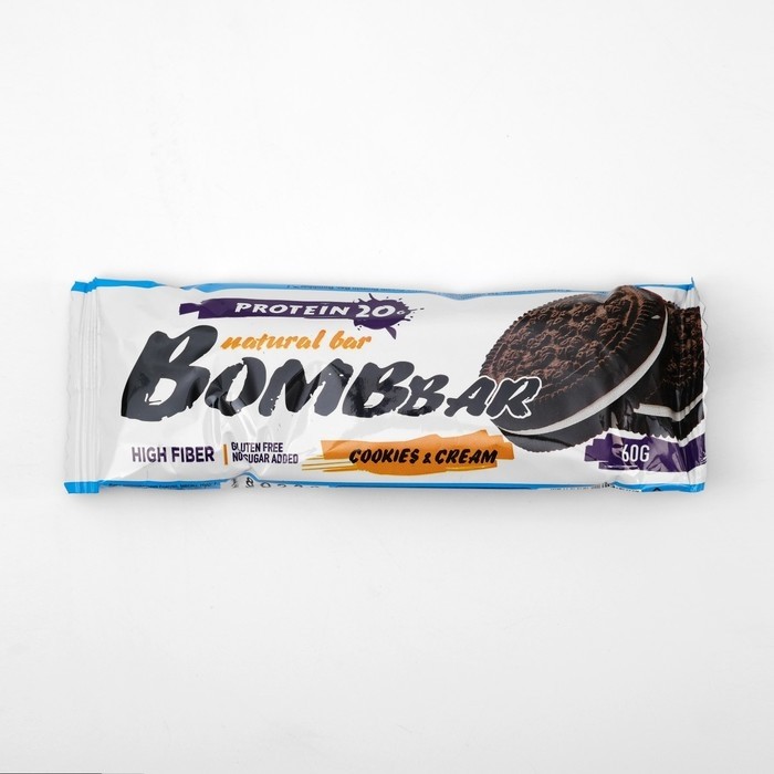 Протеиновый батончик Bombbar, печенье с кремом, спортивное питание, 60 г