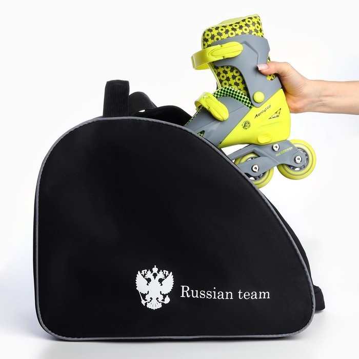 Сумка спортивная для коньков Russian team, 40×32×20 см, чёрная