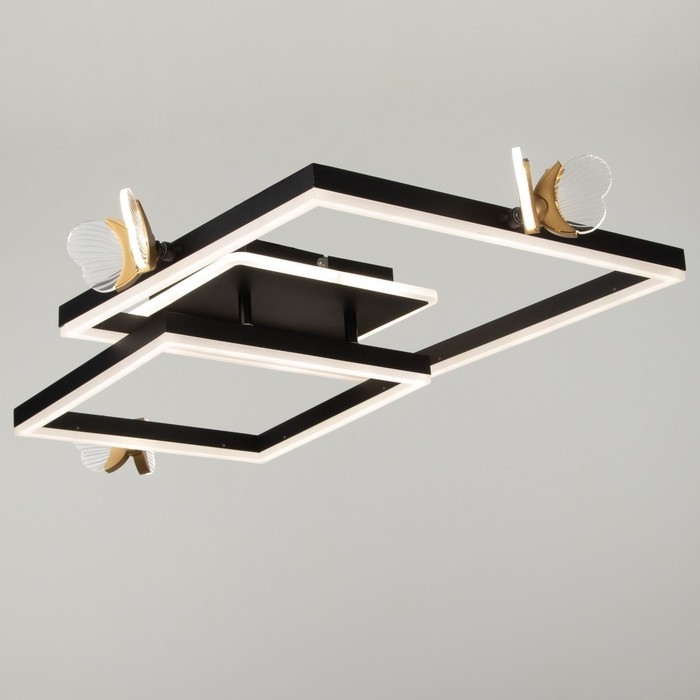 Люстра "Бабочки Трио" 54Вт LED 6000К черный 65х45х10см BayerLux