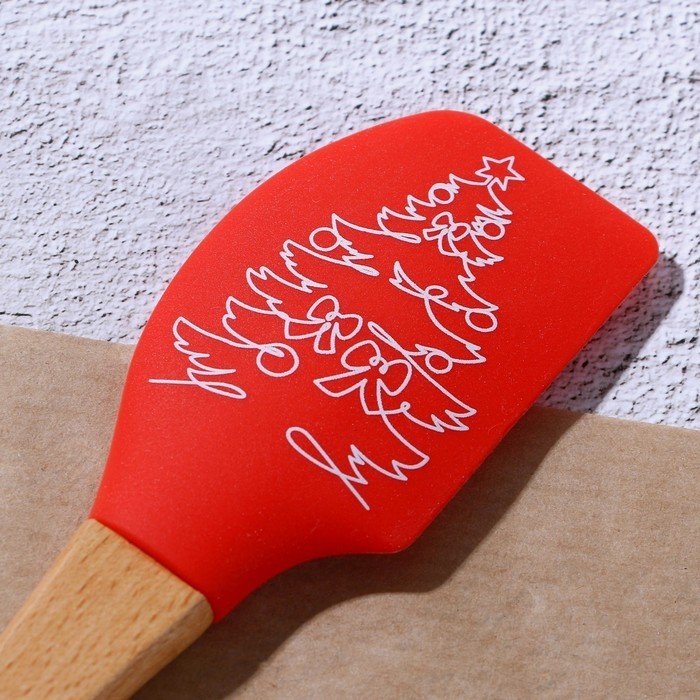 Лопатки силиконовые «Рождественские истории», 26×5 см, 23.3×4.3 см, набор 2 шт.