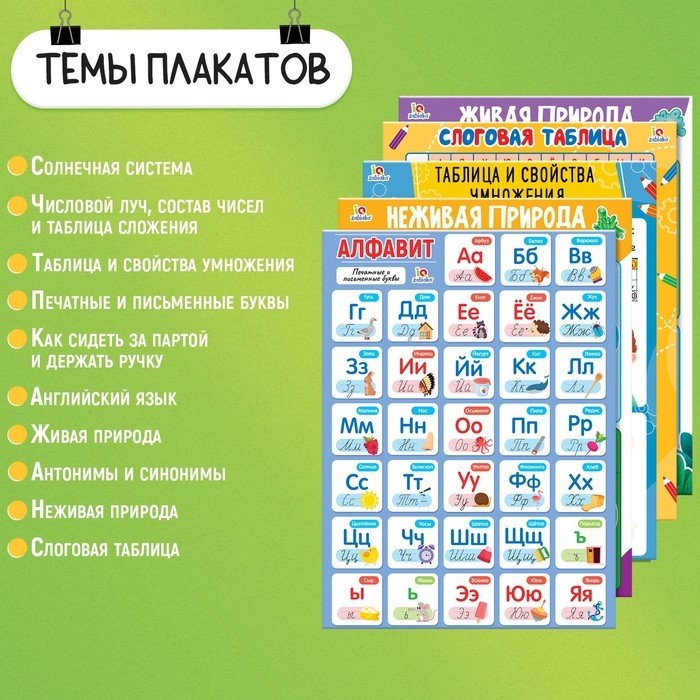 Развивающие плакаты «Для начальной школы»