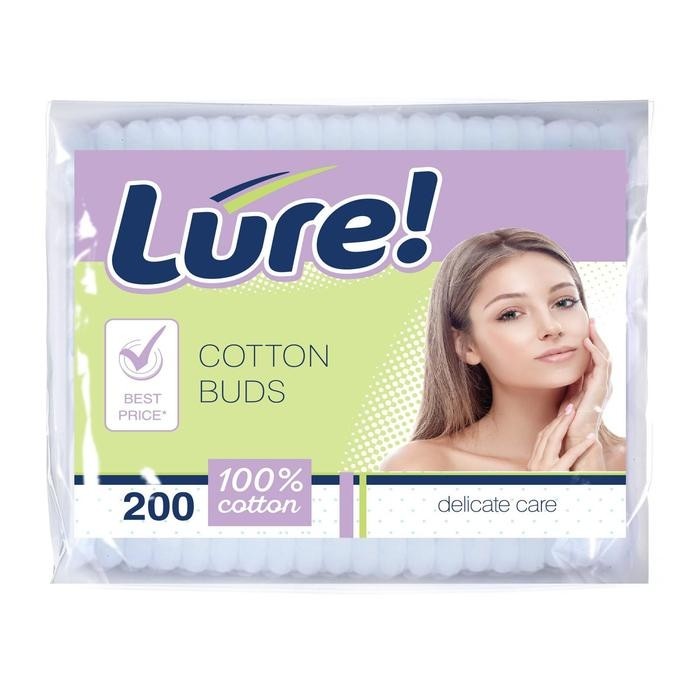 Ватные палочки LURE, 200 шт (Цена за 2 шт.)