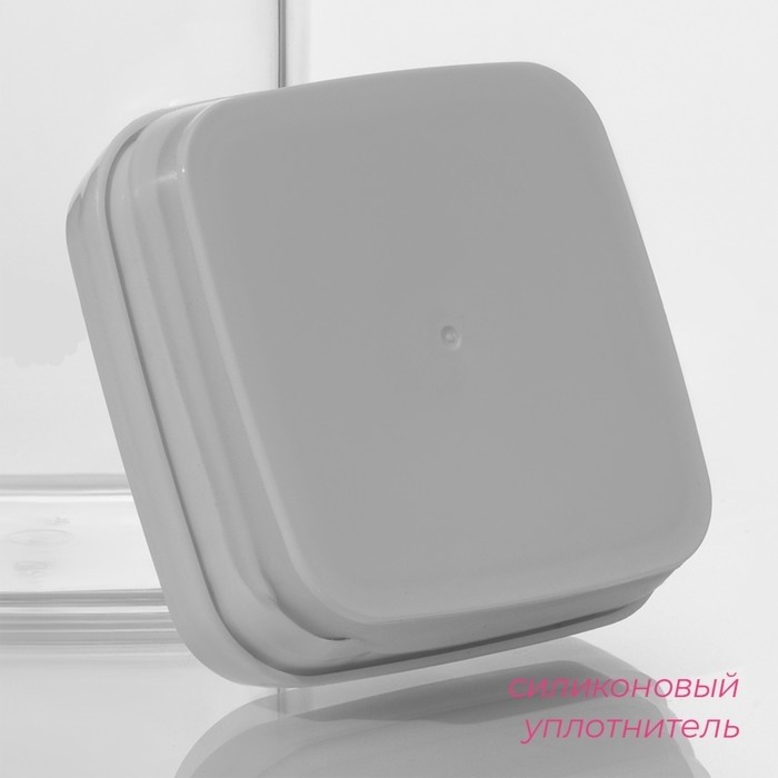 Банка для хранения с вакуумной крышкой Доляна, 900 мл, 9.5×9.5×15 см, прозрачная