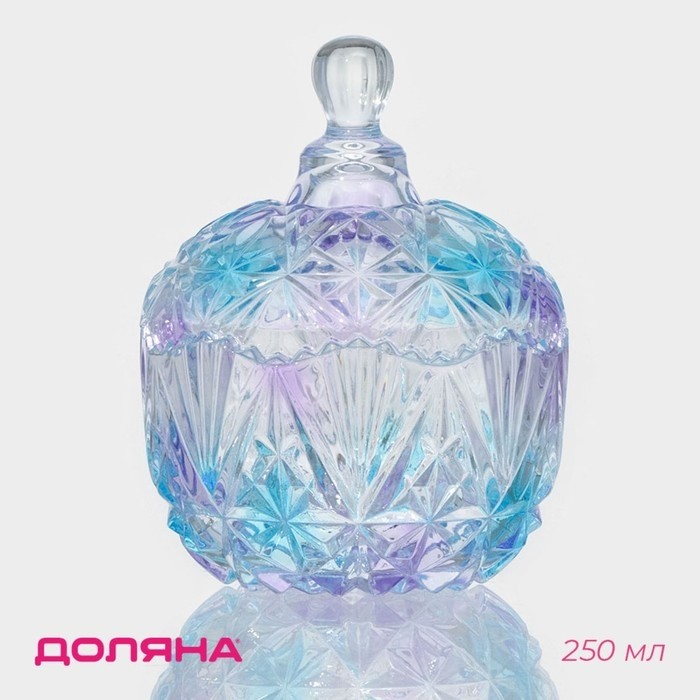 Сахарница Доляна «Сумерки», 250 мл, 10×12.5 см, с крышкой, стекло