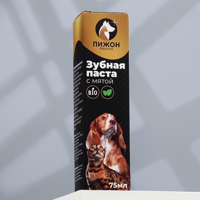Зубная паста с мятой "Пижон Premium" для кошек и собак, 75 мл