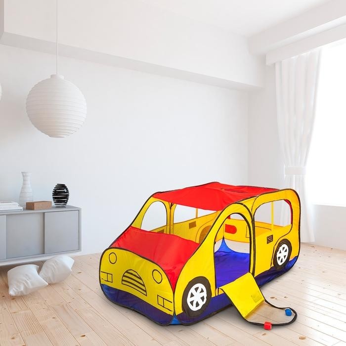 Игровая палатка «Авто», красно-жёлтая