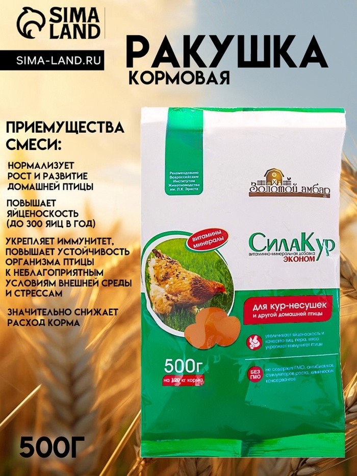 Премикс "Сила кур Эконом", пакет, 500 г (Цена за 2 шт.)