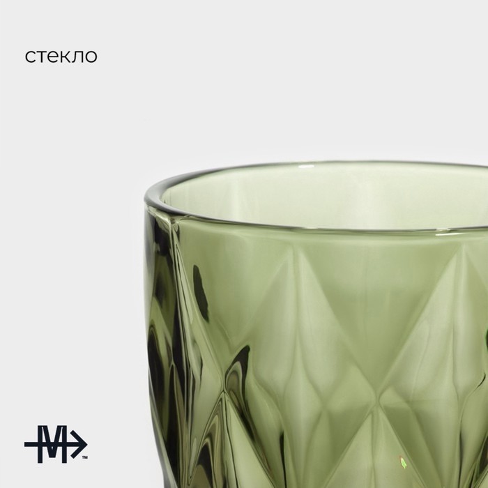 Стакан Magistro «Круиз», 240 мл, стекло, зелёный
