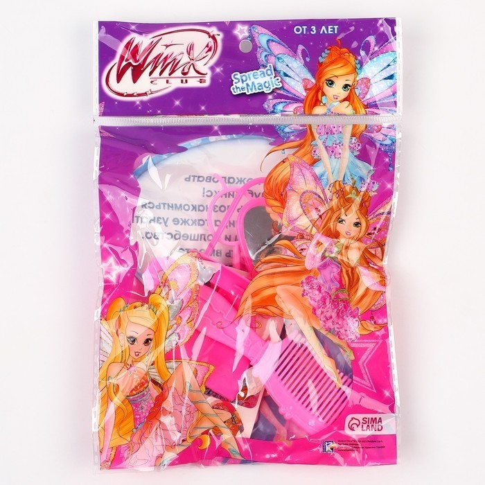 Набор парикмахера игровой «Феи» WINX в пакете, 4 предмета