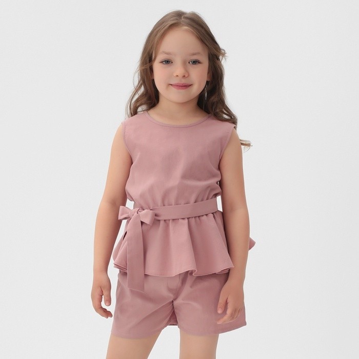 Комплект для девочки (майка и шорты) KAFTAN, размер 38 (146-152 см), розовый