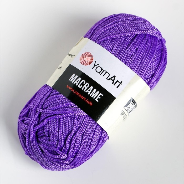 Пряжа для вязания спицами, крючком YarnArt, «Macrame Макраме», 100% полиэстер, 130 м/90 г, (159 стальной)