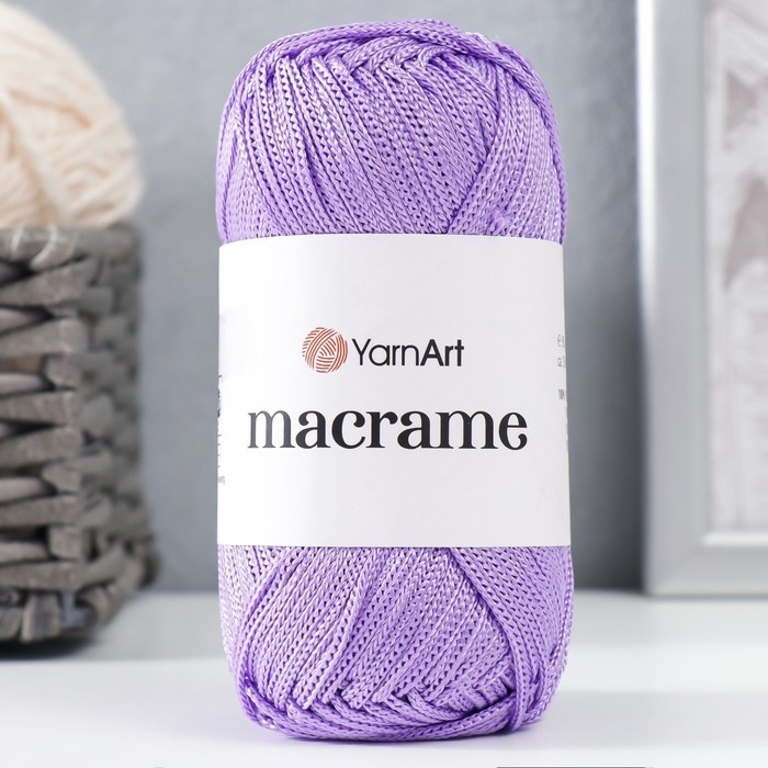 Пряжа для вязания спицами, крючком YarnArt, «Macrame Макраме», 100% полиэстер, 130 м/90 г, (159 стальной)