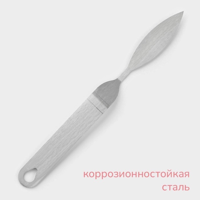 Лопатка кондитерская KONFINETTA, 22×2 см, рабочая часть 8×2 см, серебристая