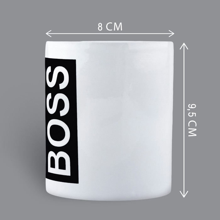 Кружка керамическая с сублимацией «ПАПА BOSS», 320 мл