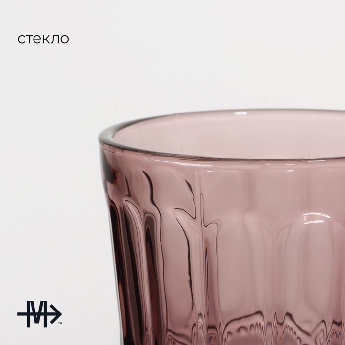 Стакан Magistro «Ла-Манш», 220 мл, стекло, розовый