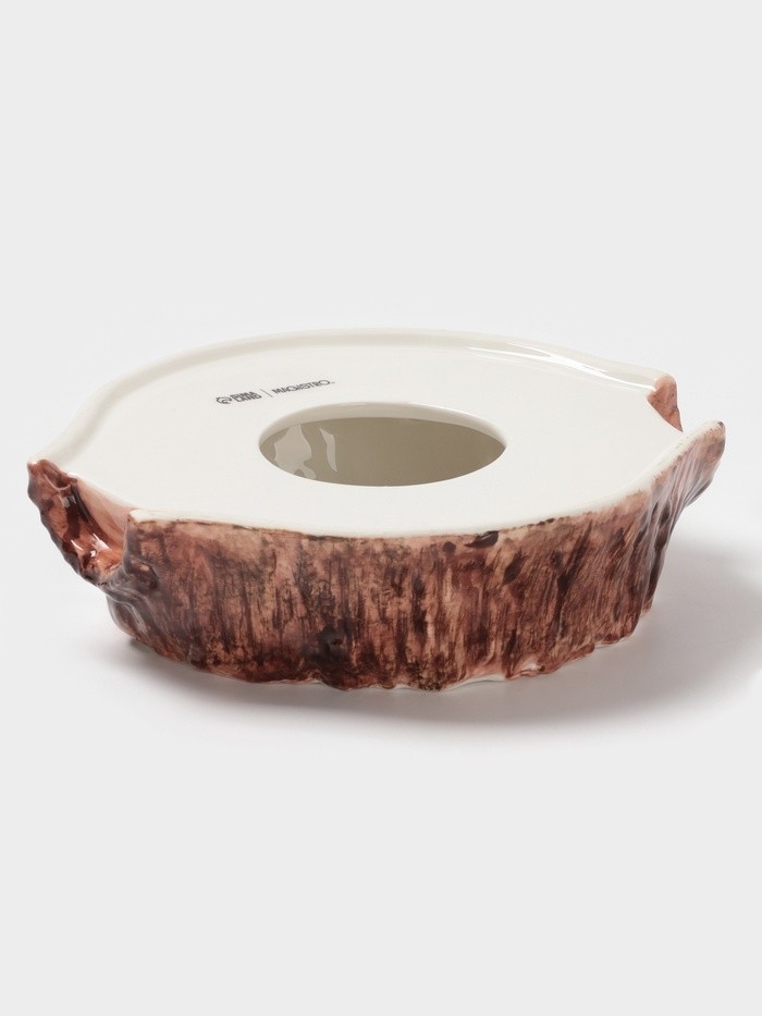 Блюдо для подачи Magistro Wood, 20.5×18.7×5.5 см, фарфор, коричневое