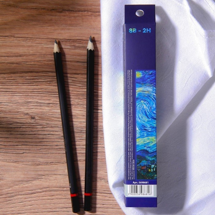Карандаши простые, набор из 12 шт., Van Gogh