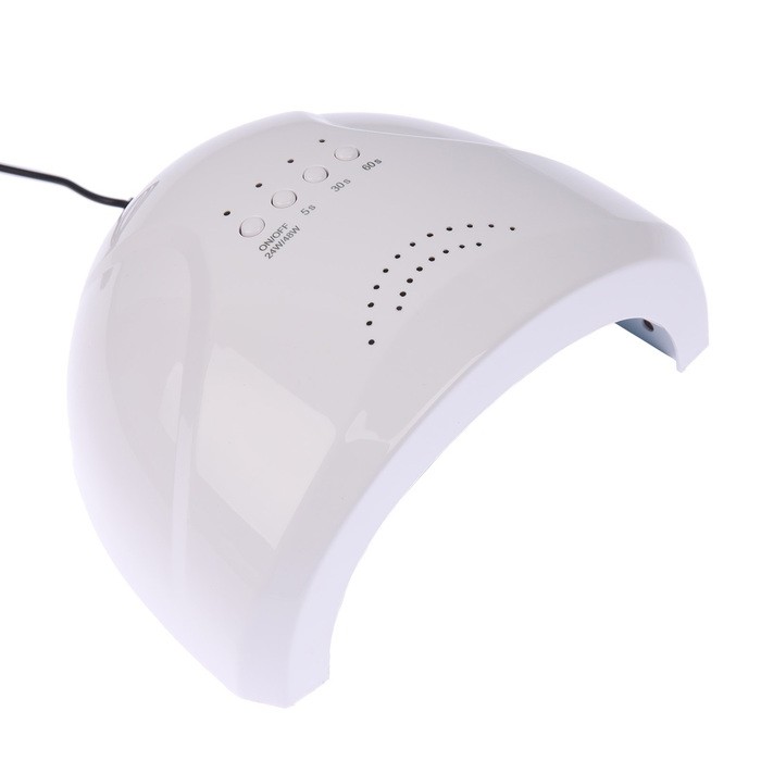 Лампа для маникюра Luazon LUF-17, UV/LED, 30 диодов, 48 Вт, таймер, USB, белая