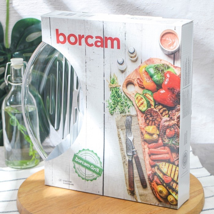 Форма для запекания Paşabahçe Grill Borcam, d=32 см, круглая, жаропрочное стекло, прозрачная
