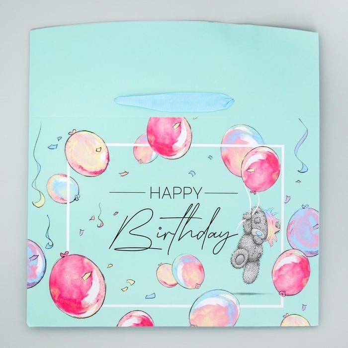 Пакет подарочный-коробка, 20x28x13 см «Happy Birthday», упаковка, Me To You