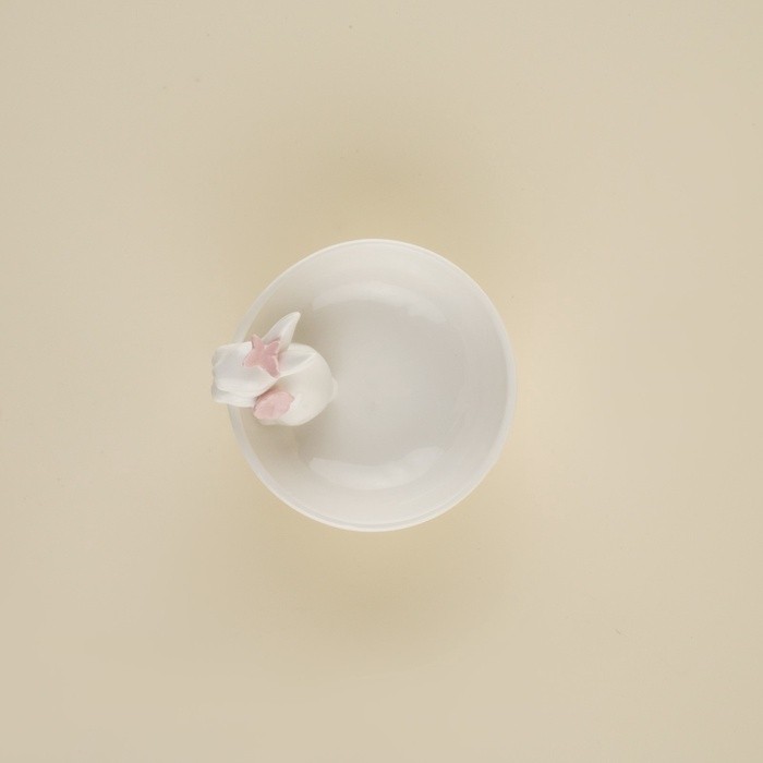 Конфетница SL Home «Лесные кролики», 13×10.3 см, фарфор, белая