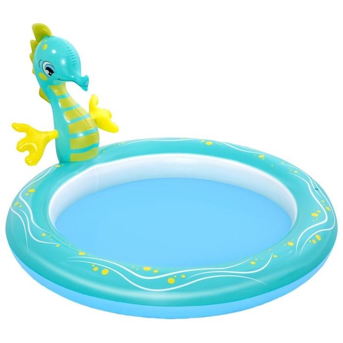 Бассейн надувной Bestway Seahorse, 188×160×86 см, с распылителем, 53114