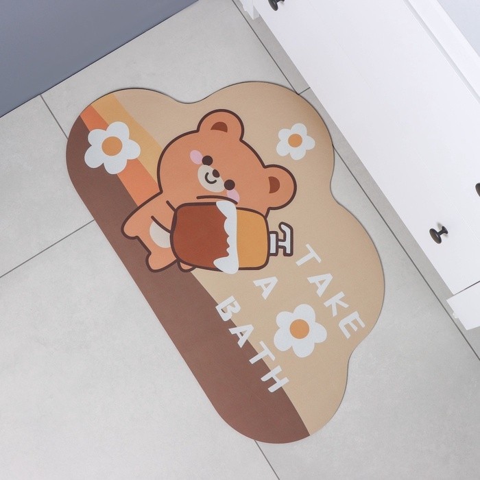Коврик для дома Доляна Take a Bath, влаговпитывающий, 50×80 см