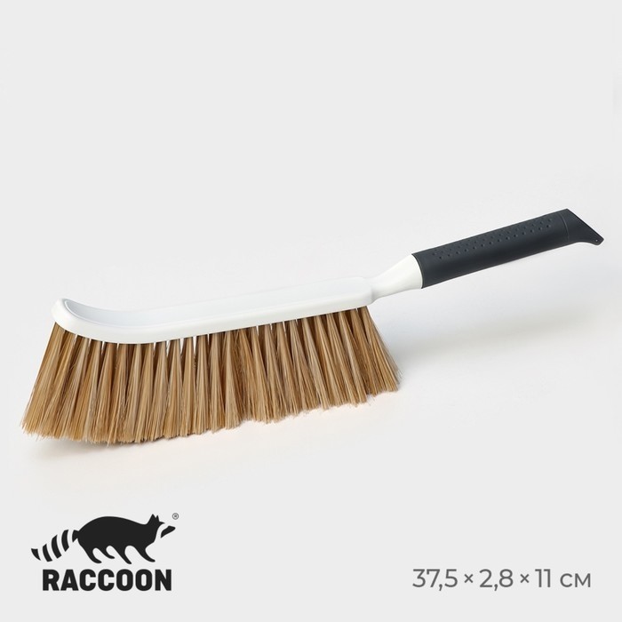 Щётка - сметка Raccoon Breeze, удобная ручка, 37.5×2.8 см, ворс PET 7.5 см, 3 ряда по 25 пучков
