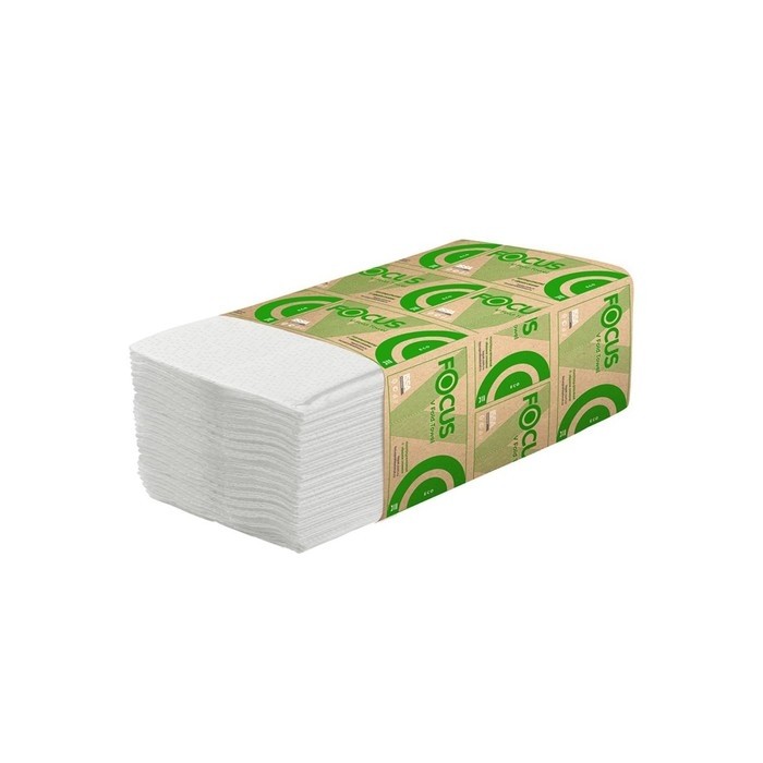 Бумажные полотенца V сложения Focus Eco, 1 слой, 200 л, 23х20,5 (Цена за 15 шт.)