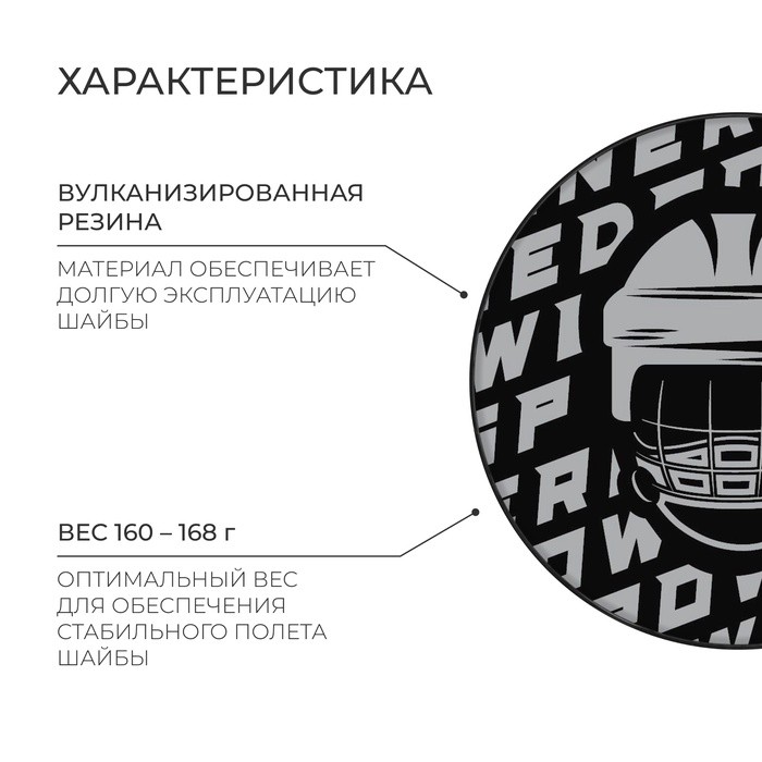 Шайба хоккейная Winter Star, взрослая, d=7,6 см