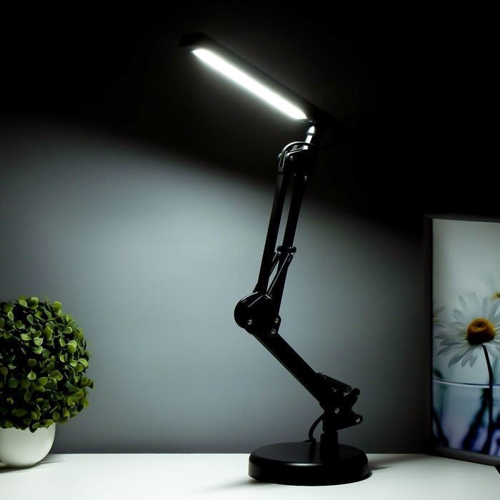 Настольная лампа «Брина» LED 7 Вт черный 14.5×14.5×67 см RISALUX