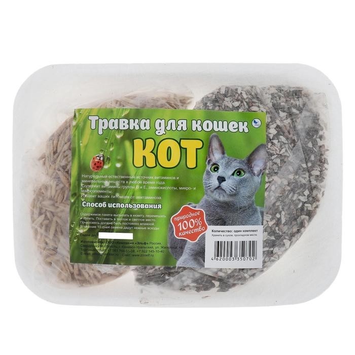 Травка "Кот" для кошек, на подложке (Цена за 4 шт.)