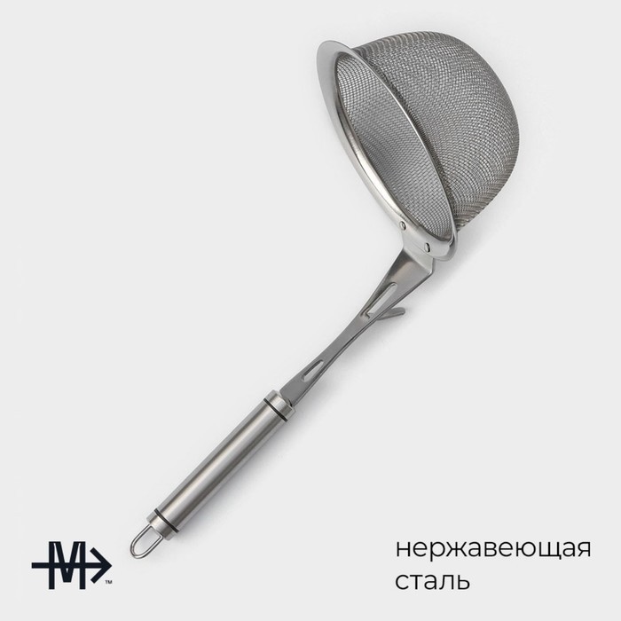 Сито-дуршлаг Magistro Arti, d=14 см, с фиксатором, серебристое