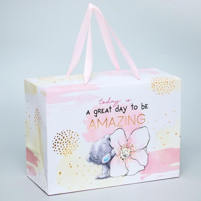 Пакет-коробка, 20x28x13 см «Today is a great day to be Amazing», упаковка, Me To You