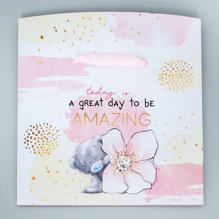 Пакет-коробка, 20x28x13 см «Today is a great day to be Amazing», упаковка, Me To You