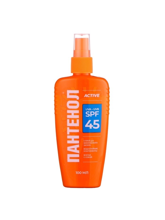 Спрей для безопасного загара БИОКОН с пантенолом SPF 45, 100 мл