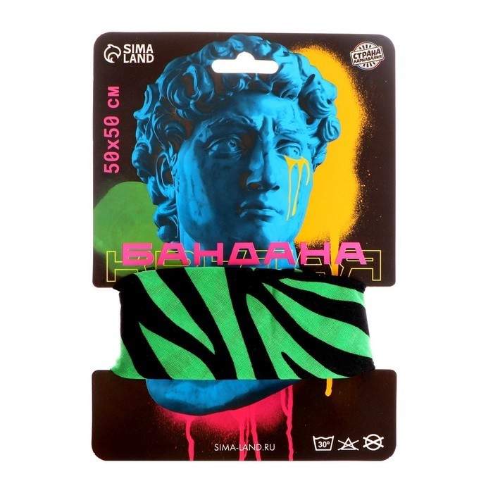 Бандана «Зебра», зелёный