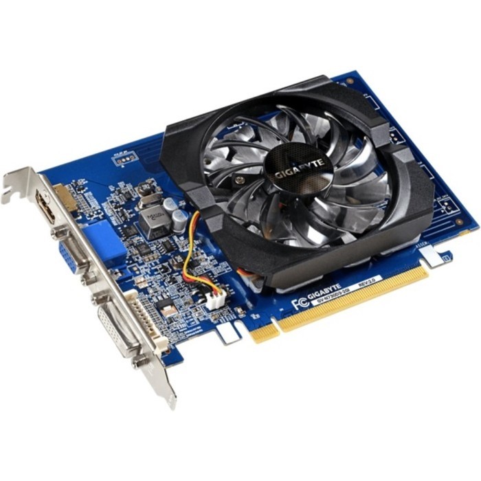 Видеокарта Gigabyte GT730, 2 Гб, 64bit, GDDR3, HDMI, DVI, VGA