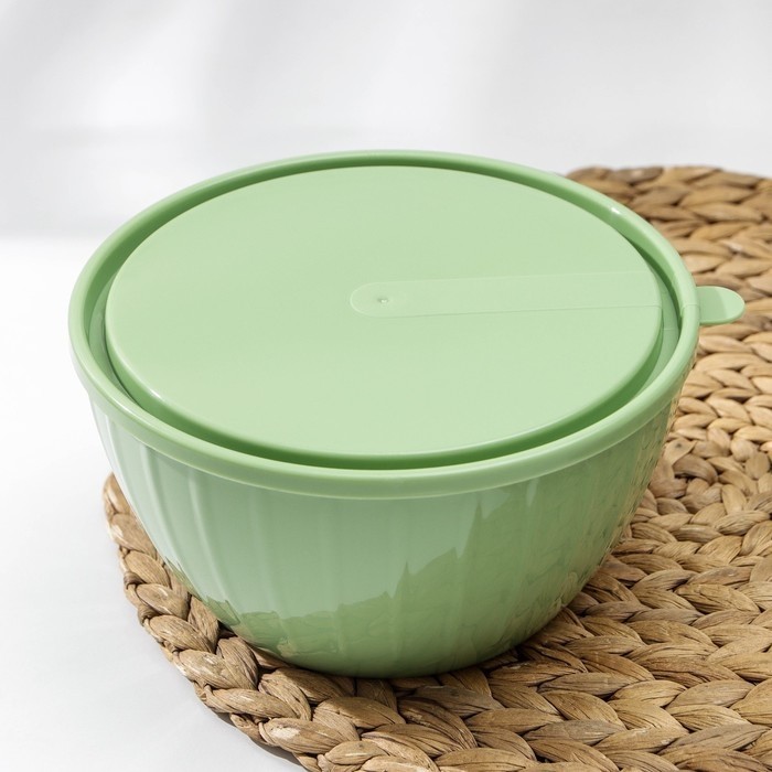 Салатник с крышкой Giaretti Fiesta, 1.7 л, пластик, МИКС