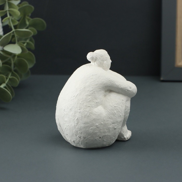 Фигурка гипс «Дама», 10×7×10 см, белая