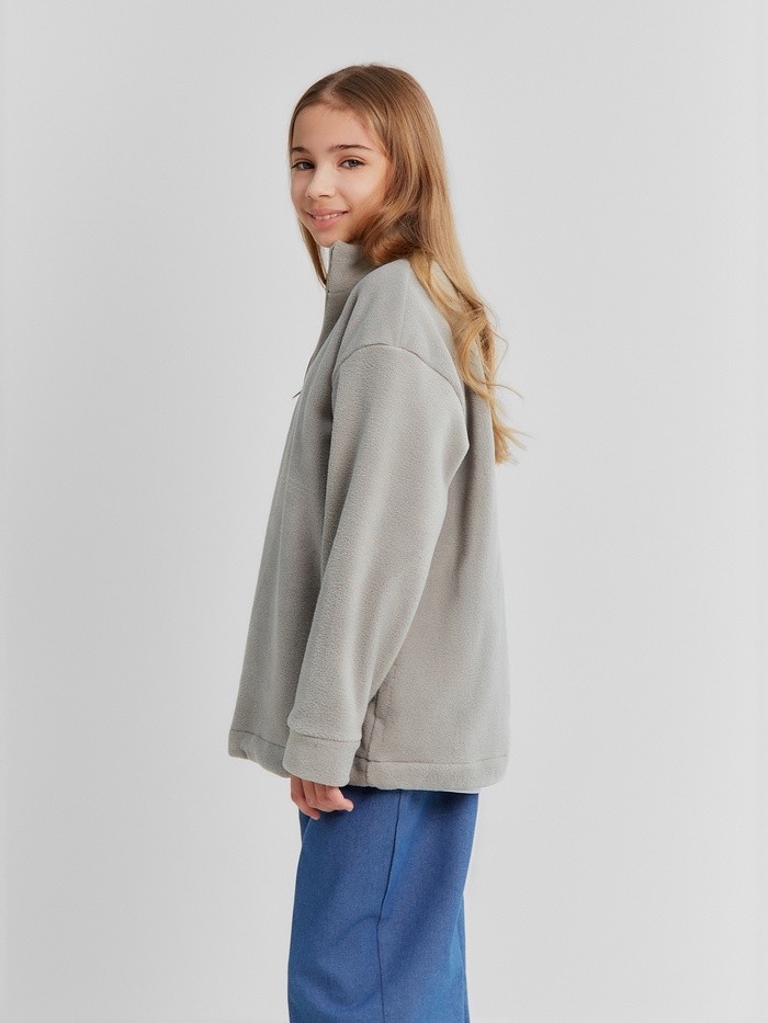 Свитшот флисовый детский MINAKU: Fleece Soft, серые