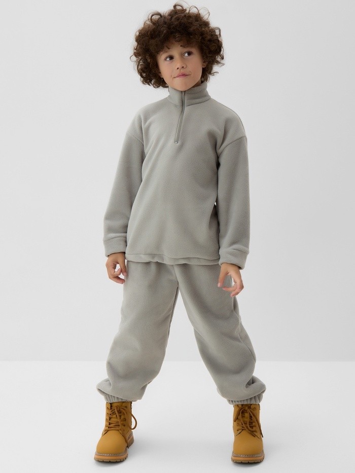 Свитшот флисовый детский MINAKU: Fleece Soft, серые