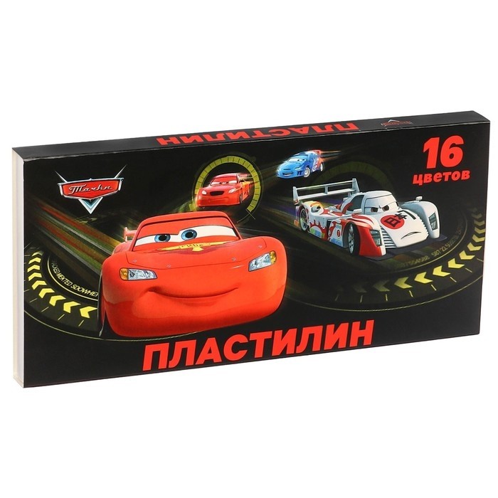Пластилин 16 цветов 240 г «Тачки»