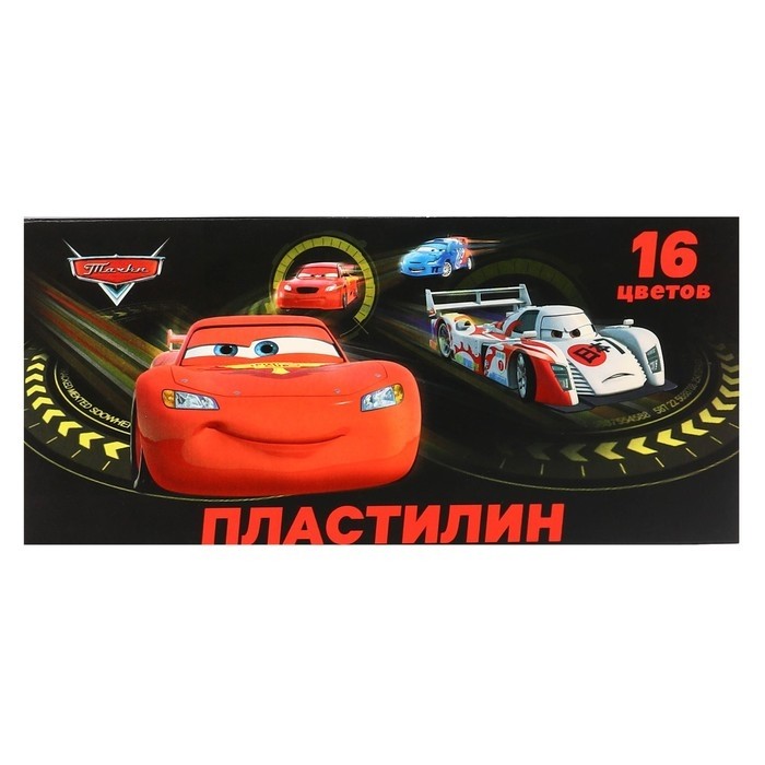 Пластилин 16 цветов 240 г «Тачки»