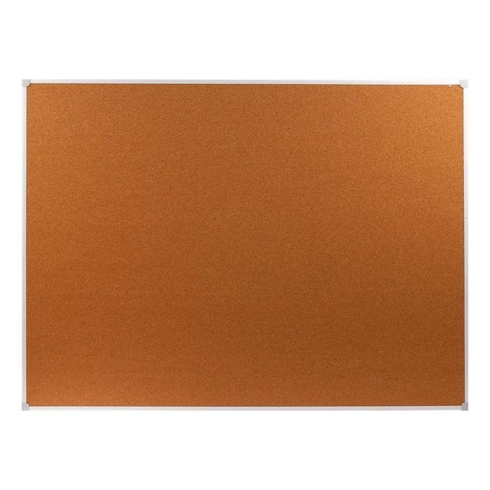 Доска пробковая 90×120 см, Calligrata, в ПВХ рамке белого цвета